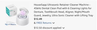 retainer cleaner Amazon receipt
