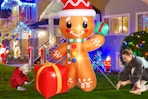 Inflatable Gingerbread in front yard