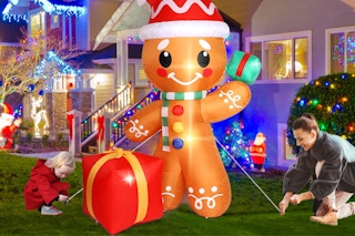 Inflatable Gingerbread in front yard