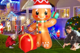 Inflatable Gingerbread in front yard