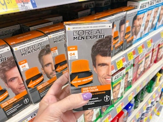 walmart loreal men expert hair color hand holding
