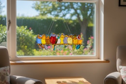 home depot stained glass birds