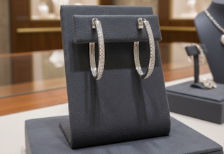 Jaclyn Smith Moissanite Hoop Earrings