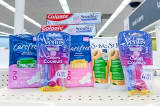 colgate carefree gillette st ives on walgreens shelf