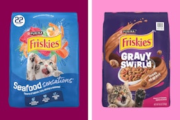 Purina Friskies Dry Cat Food Deals, Starting at $8.87 on Amazon card image