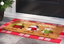featherly friends coir Christmas doormat