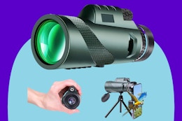 RIRC 50X60 Monocular Telescope on a blue background.