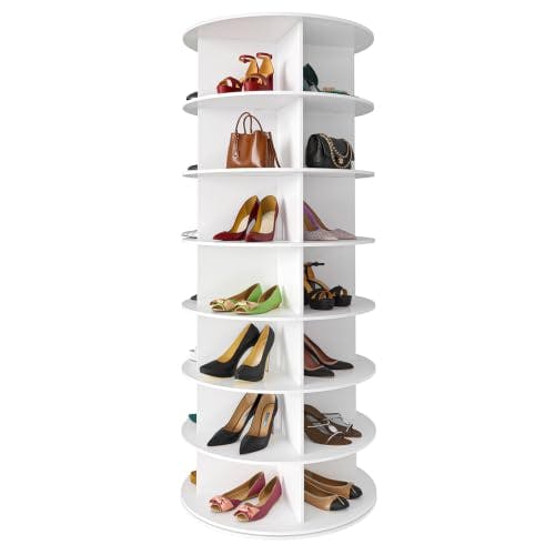 Rotating Shoe Rack Tower