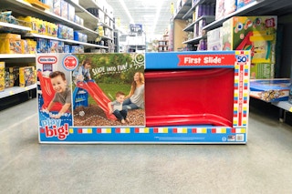 little tikes first slide boxed on floor of walmart