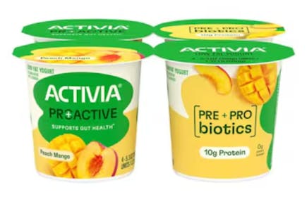 2 Activia Pro+Active Yogurt Packs