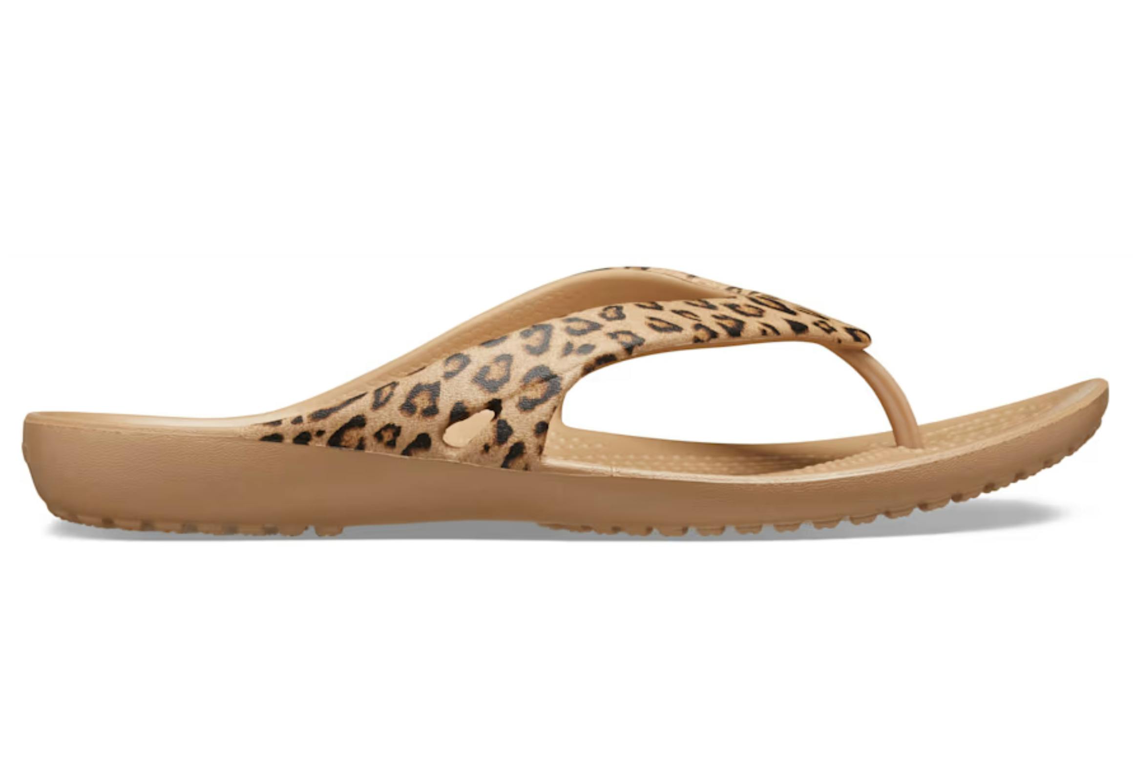 Crocs Women's Leopard Flip Flops