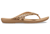 Crocs Women's Leopard Flip Flops