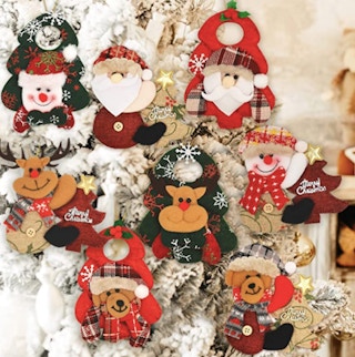 until gone 12-Piece Assorted Plush Christmas Ornaments stock image 2021 1