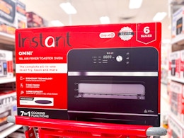instant pot sitting on a target cart