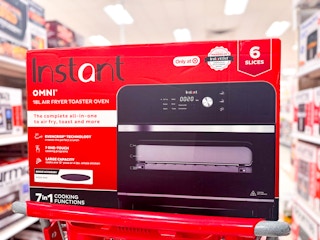 instant pot sitting on a target cart