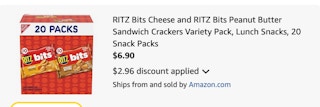 Ritz bits Amazon receipt