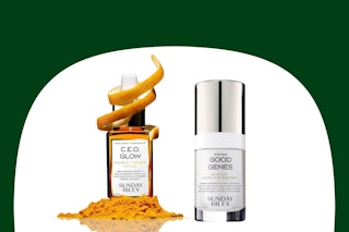 two bottles of facial serum