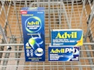 Advil pain reliever in Walmart shopping cart