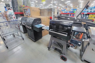 grills displayed at sam's club