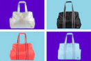 4 colors of Lug oversized tote bags