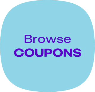Browse Coupons Text on Light Blue