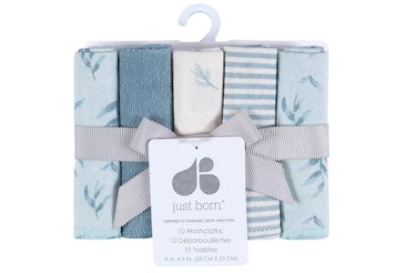 Just Born Baby Washcloths