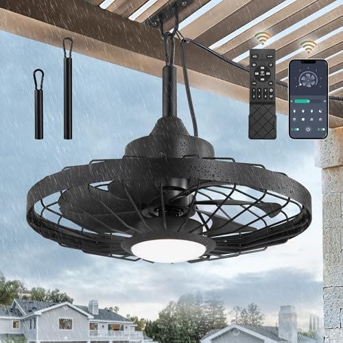 Outdoor Ceiling Fan with Lights
