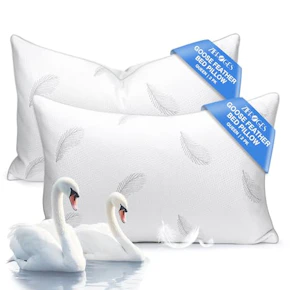 Goose Feather Pillow Set