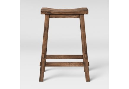 Threshold Farmhouse Wood Barstool