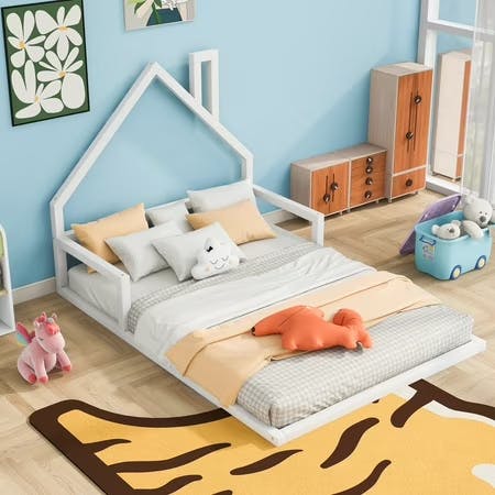 Kids' Full Wood Floor Bed