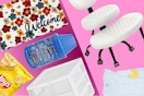 doormat, Lay's chips, bracelet making kit, sterilite, furniture, clothing