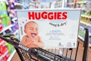 huggies diapers in shopping cart