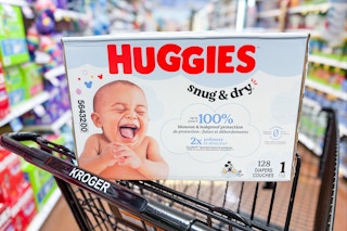 huggies diapers in shopping cart