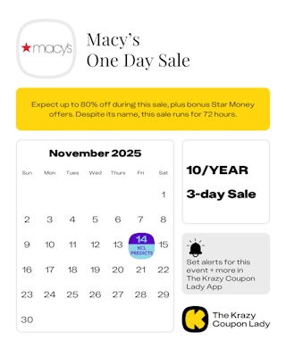 Macy's One Day Sale November 2025