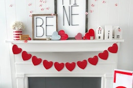 Valentine's Day Heart Hanging Garland, Just $4.99 on Amazon card image