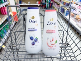 dove body washes in walgreens cart