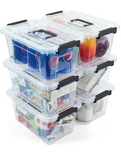 Plastic Storage Bins 6-Pack