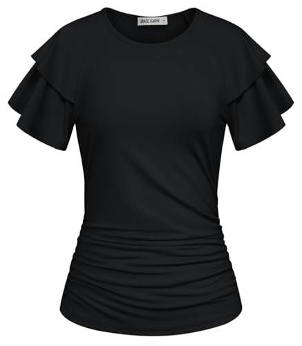 GRACE KARIN Women's Ruffle Blouse
