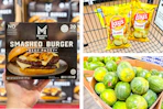 burgers chips watermelon collage