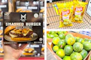 burgers chips watermelon collage