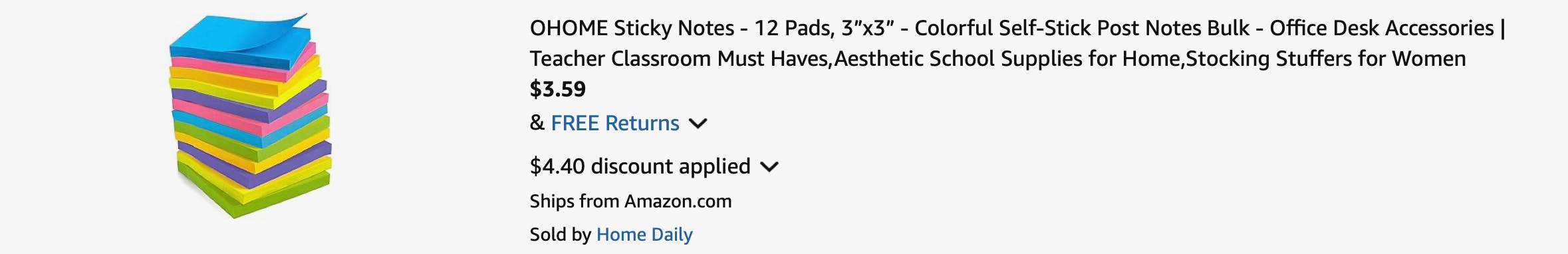 Amazon Sticky Note 2025