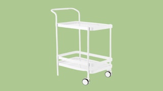 stock image of a bar cart from jcpenney green background