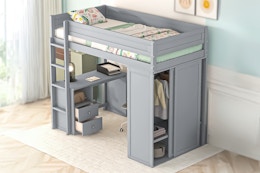 Twin Loft Bed With Built-in Storage, Now $364 at Walmart (Reg. $790) card image