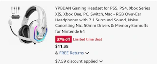 gaming headset Amazon receipt