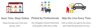 Grocery pickup instruction screenshot from Albertsons