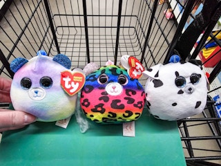 3 ty squishy beanies in a cart