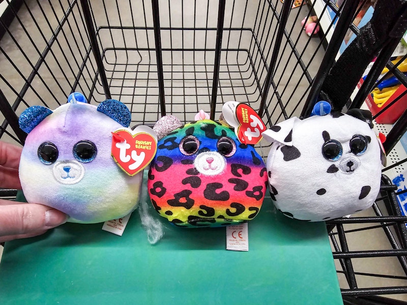 3 ty squishy beanies in a cart