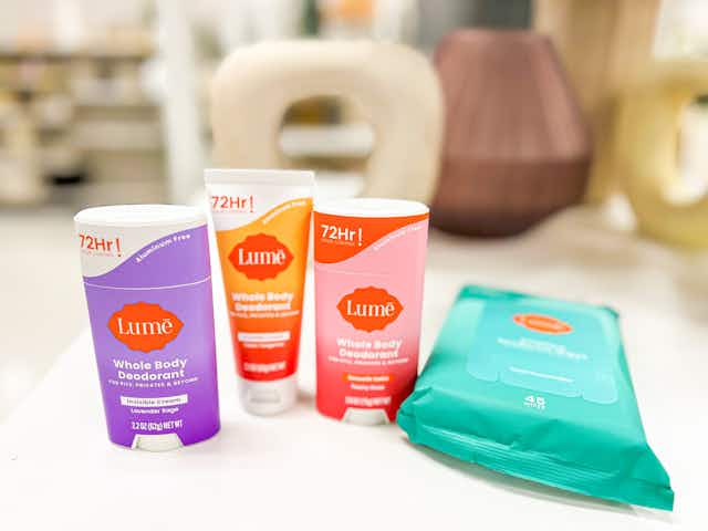 Score Lume Deodorant 4-Piece Bundles for as Little as $25 Shipped card image