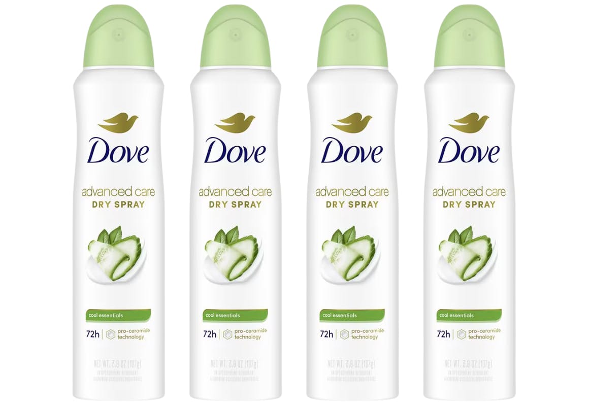 4 Dove Dry Sprays