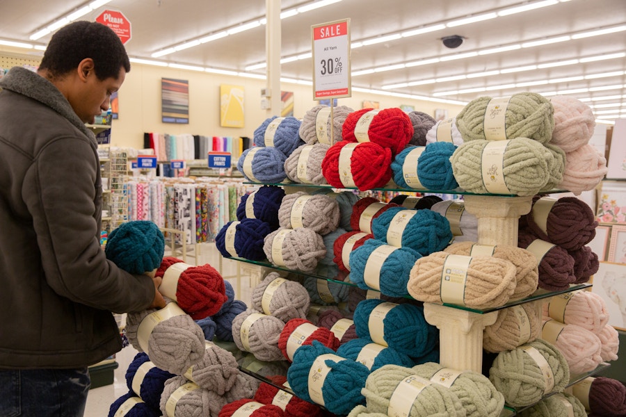 Shopping for Yarn at Hobby Lobby